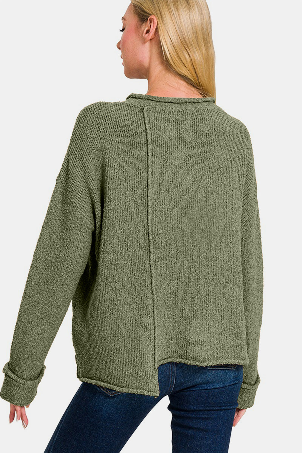 Asymmetric Hem Sweater / BONE