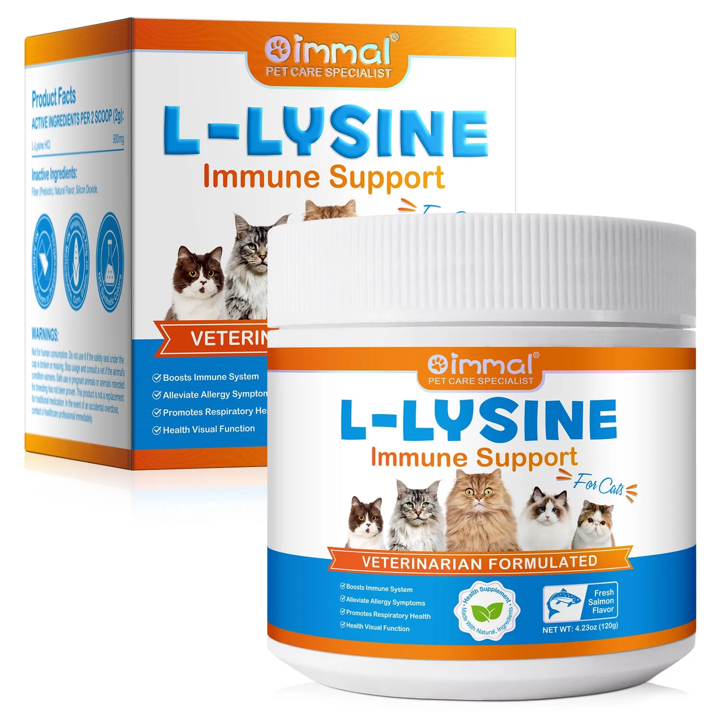 AEVYVKV L-Lysine Supplement for Cats – Immune, Respiratory & Eye Health Powder - Bdba PK