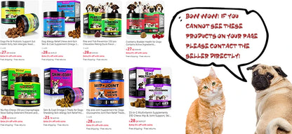 15 in 1 Multivitamin for Dog Helps with Immune System Skin & Coat Health Heart Health Support Bone & Joints Dogs Enjoy The Taste