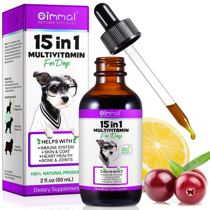 15 in 1 Multivitamin for Dog Helps with Immune System Skin & Coat Health Heart Health Support Bone & Joints Dogs Enjoy The Taste