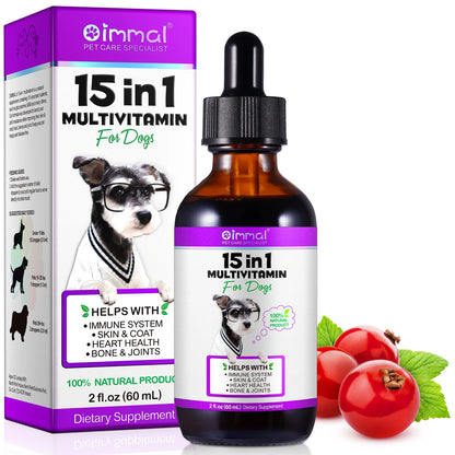 15 in 1 Multivitamin for Dog Helps with Immune System Skin & Coat Health Heart Health Support Bone & Joints Dogs Enjoy The Taste