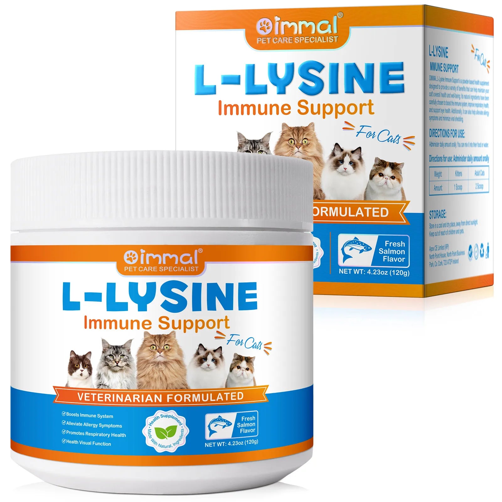 AEVYVKV L-Lysine Supplement for Cats – Immune, Respiratory & Eye Health Powder - Bdba PK