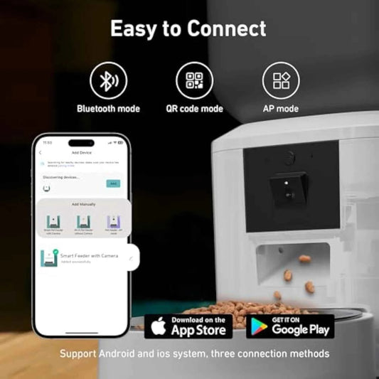 Furpipi 8L Smart Automatic Cat Feeders with 1080P HD Camera 5G WiFi Pet Feeder Tuya APP Control Smart Dog Cat Kibble Dispenser