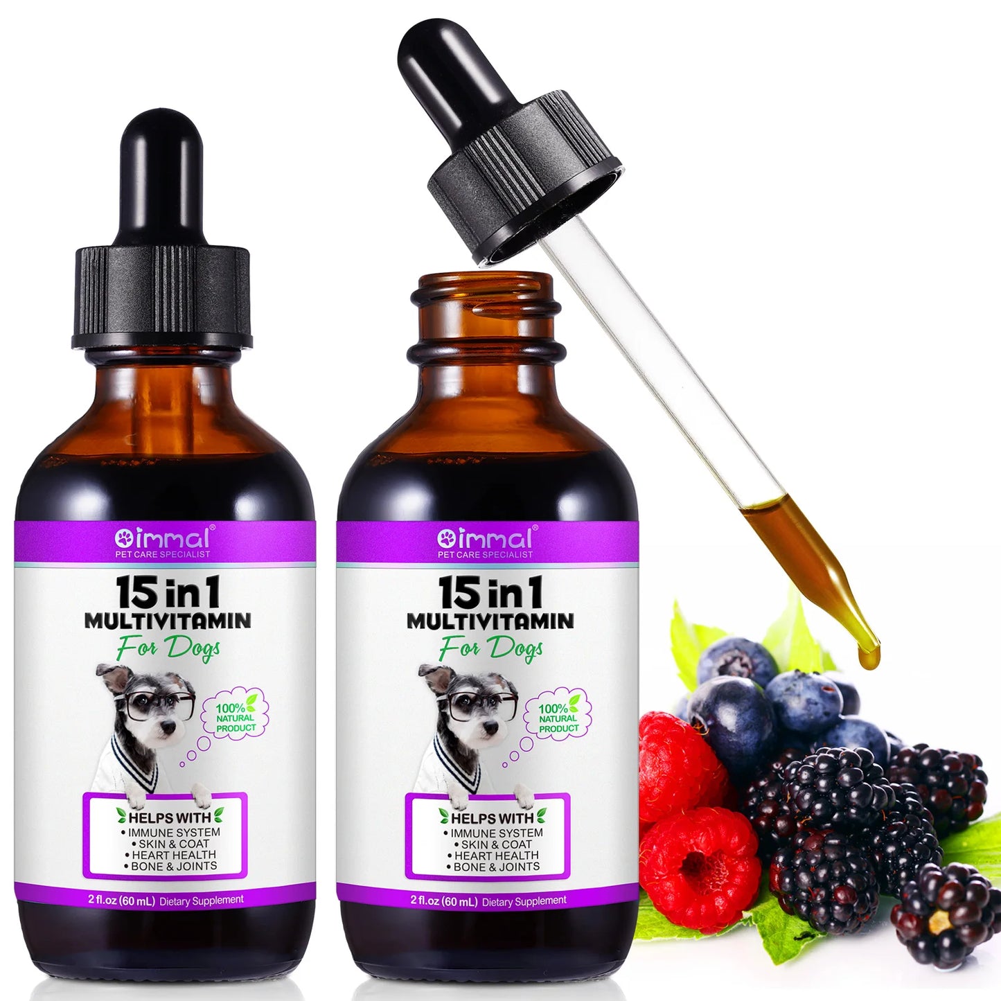 15 in 1 Multivitamin for Dog Helps with Immune System Skin & Coat Health Heart Health Support Bone & Joints Dogs Enjoy The Taste