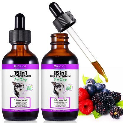 15 in 1 Multivitamin for Dog Helps with Immune System Skin & Coat Health Heart Health Support Bone & Joints Dogs Enjoy The Taste