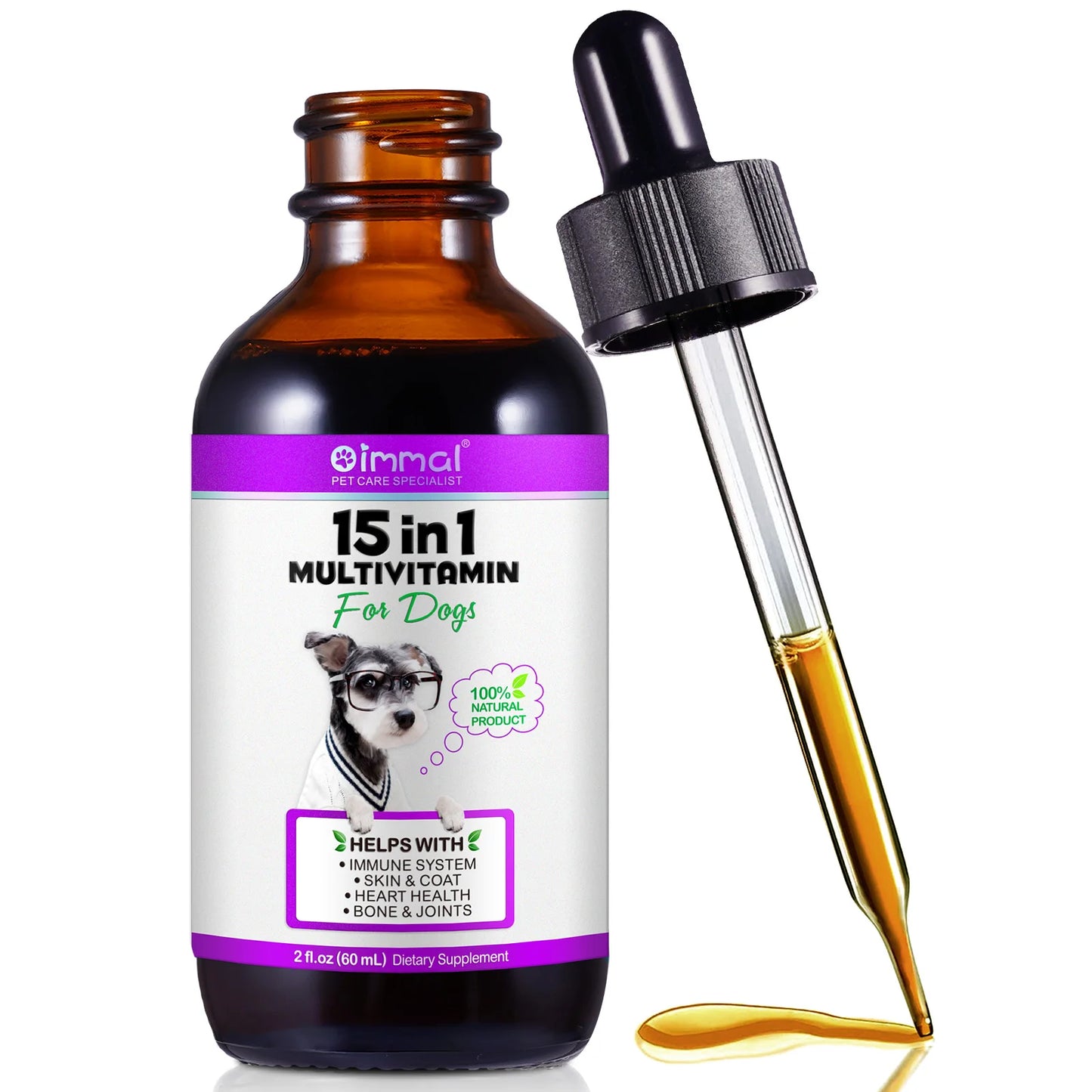 15 in 1 Multivitamin for Dog Helps with Immune System Skin & Coat Health Heart Health Support Bone & Joints Dogs Enjoy The Taste