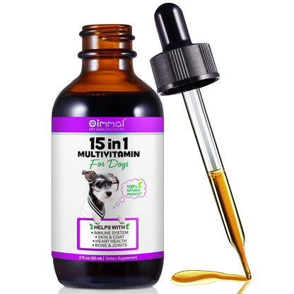 15 in 1 Multivitamin for Dog Helps with Immune System Skin & Coat Health Heart Health Support Bone & Joints Dogs Enjoy The Taste