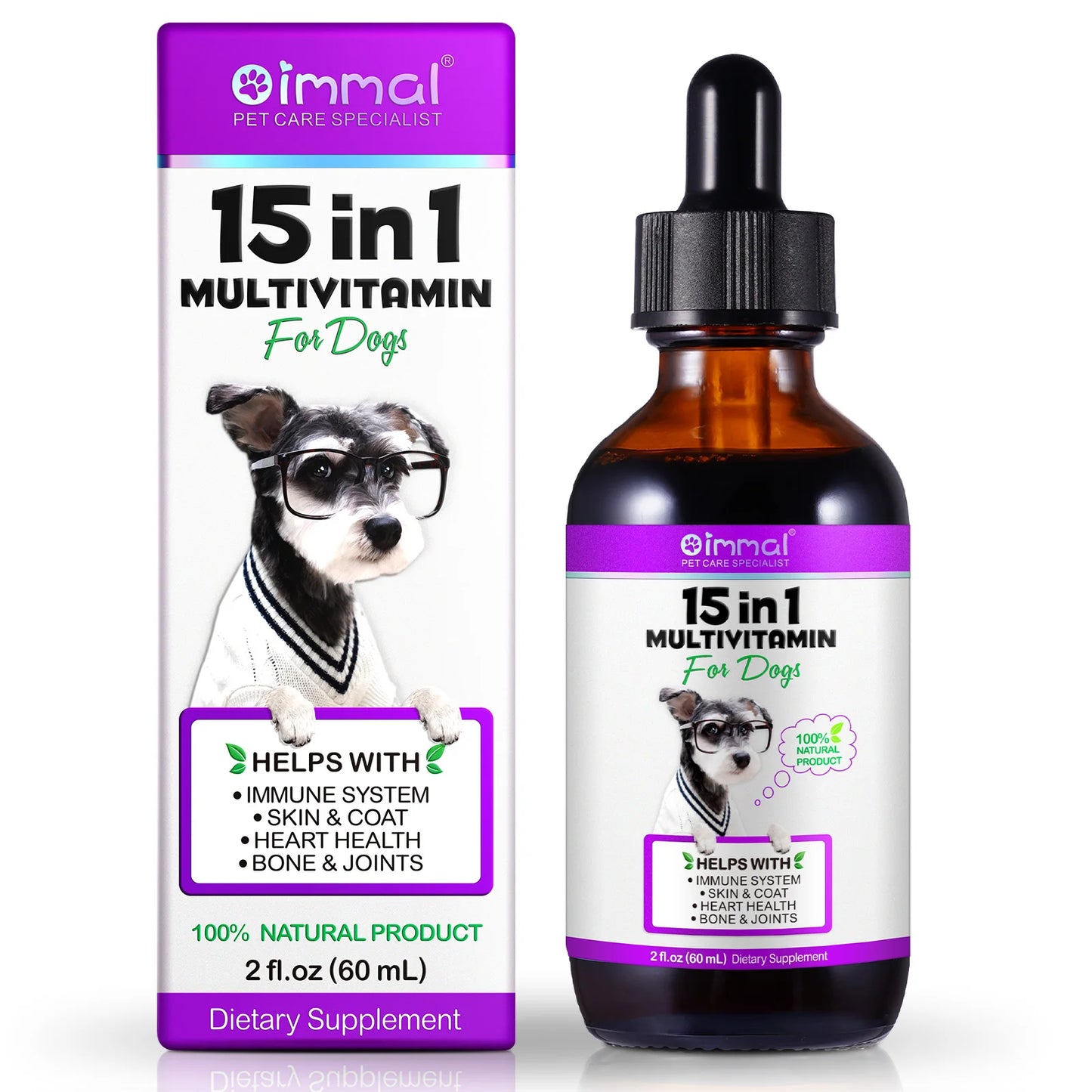 15 in 1 Multivitamin for Dog Helps with Immune System Skin & Coat Health Heart Health Support Bone & Joints Dogs Enjoy The Taste