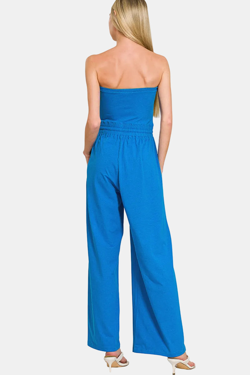 Tube Top Jumpsuit / ASH MOCHA