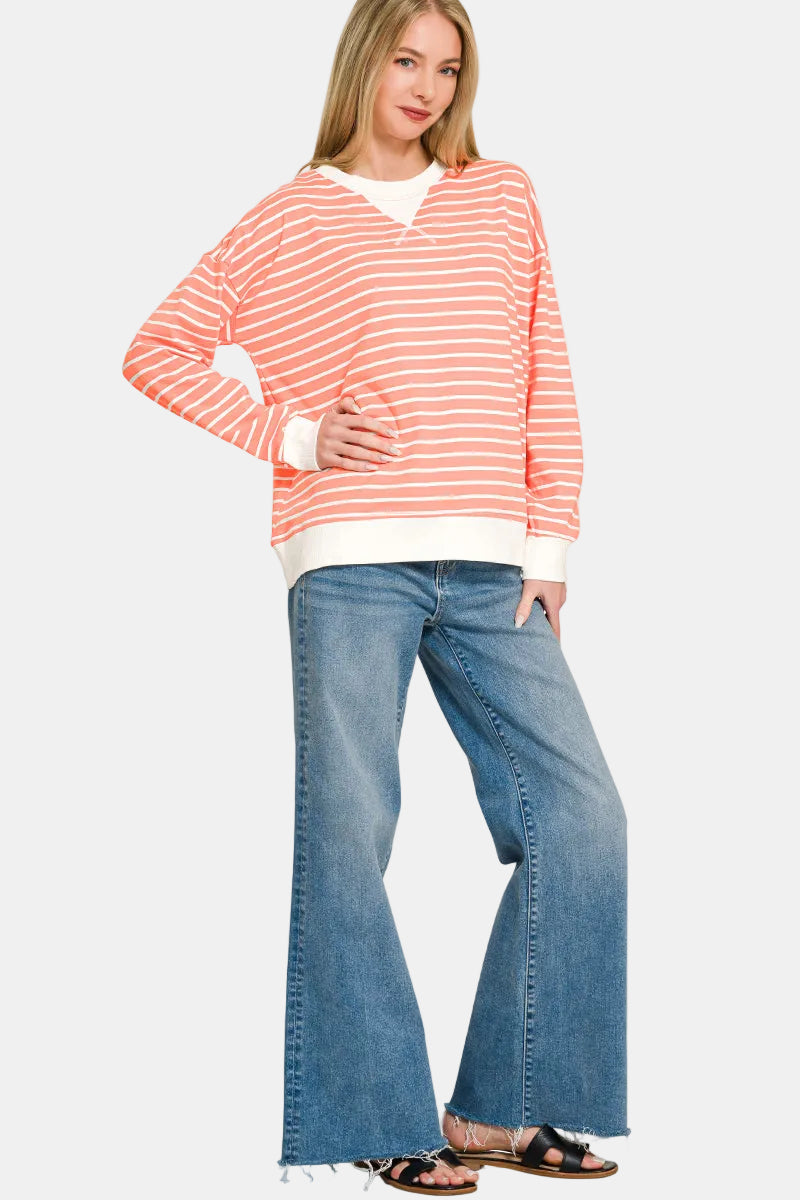 Striped Pullover / BLACK