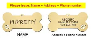 Pet ID Tag Personalized Free Engraved Keychain for Cat Puppy Dog Tag Pendant Keyring Bone Paw Bone Pet Accessories