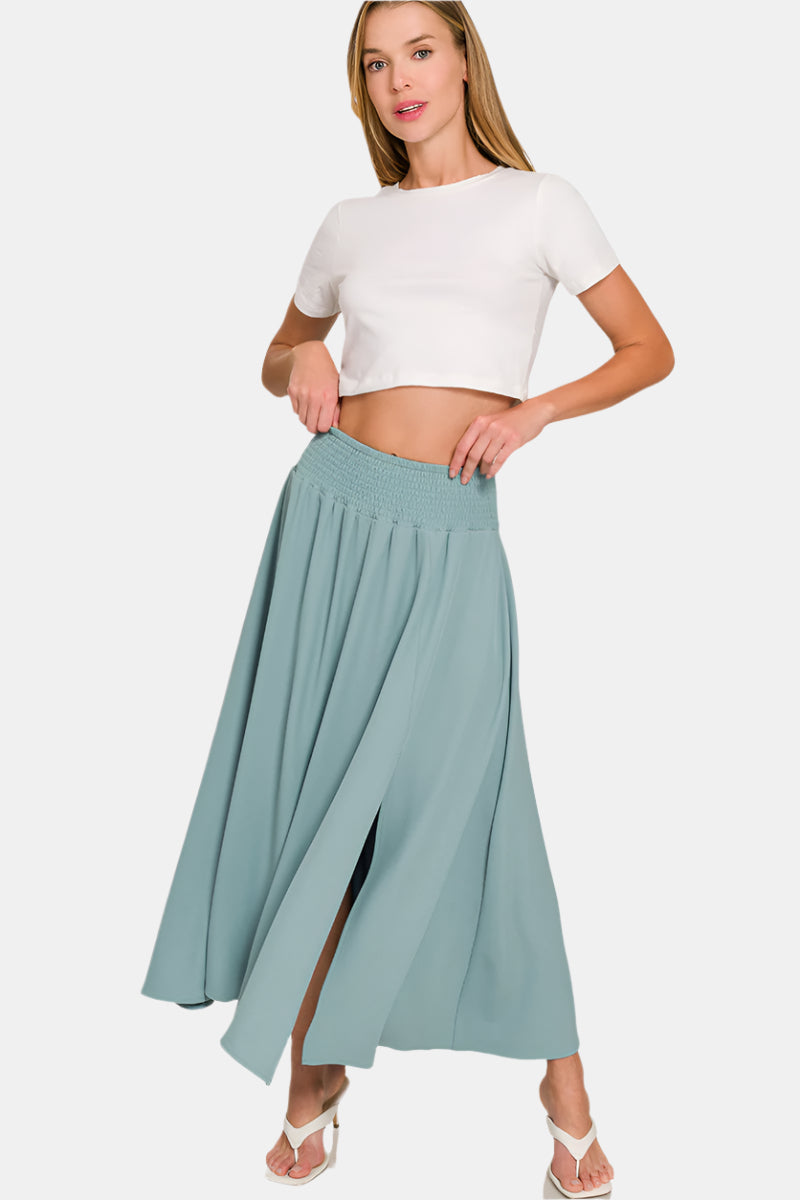 Heavy Woven Span Crop Tee & Skirt Set / ASH JADE
