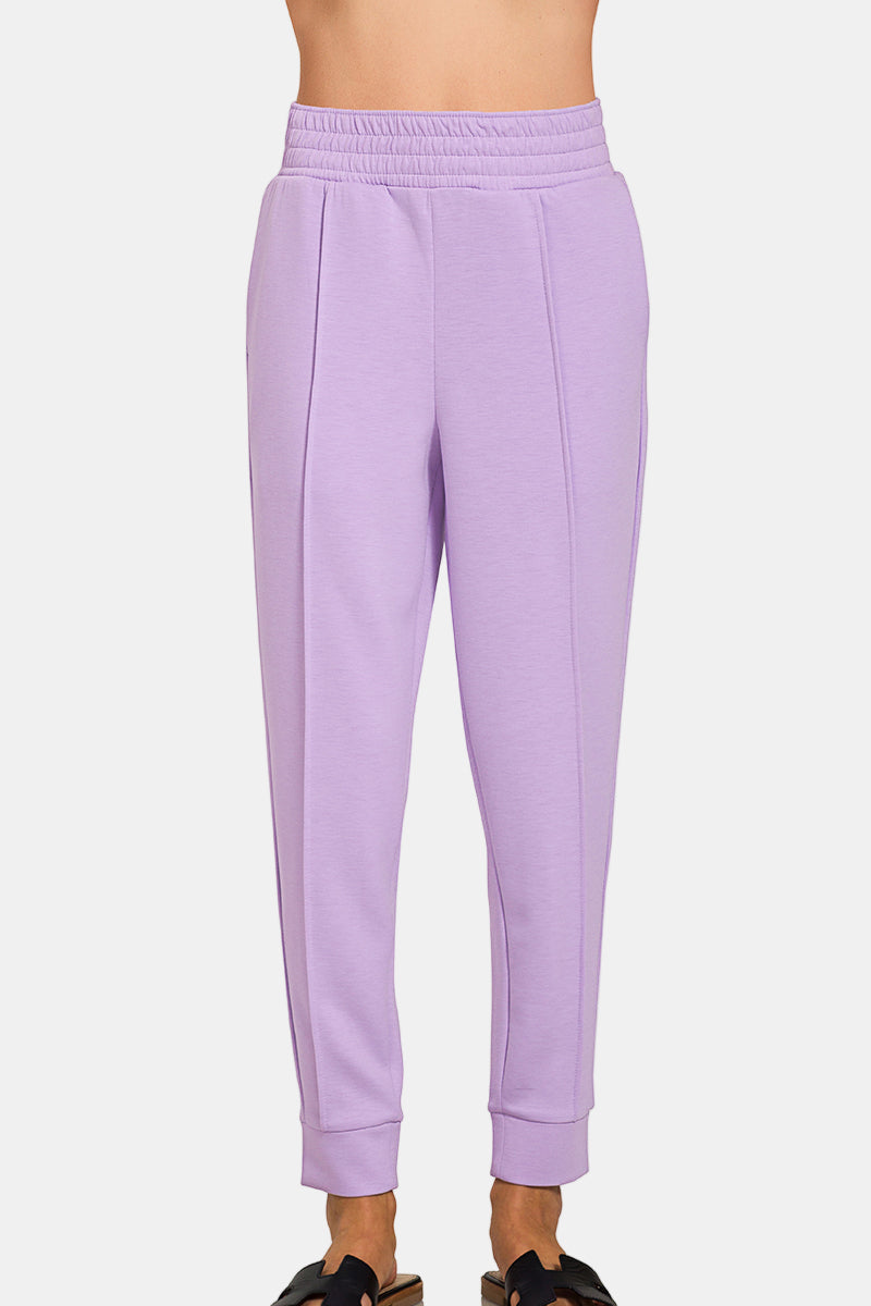 Scuba Mock Neck Pullover & Joggers Set / CORNFLOWER BLUE