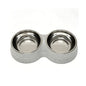 Pet Cat & Dog Dual Bowl - 2-in-1 Food & Water Bowl for Medium Cats, Puppies, Pet Feeding Supplies - Bdba PK