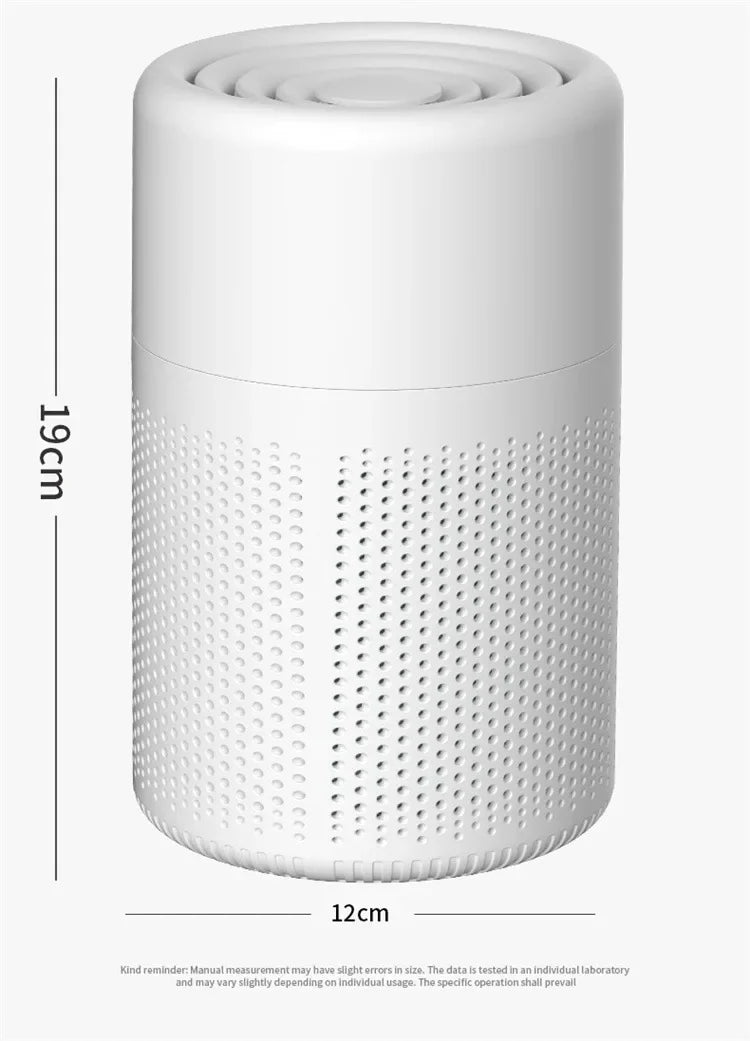 2024 New Portable USB Air Purifier Blue Anion Quickly Purifies the Environment and Can Add Essential Oils Low Noise Deodorizer