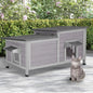 Weatherproof Large Outdoor Cat House – Openable Roof Feral Cat Shelter with Elevated Base & PVC Door - Bdba PK