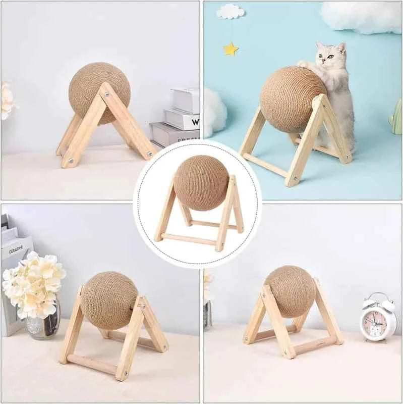 Pet Cat Scratching Ball Kitten Sisal Rope Grinding Paws Claw Interactive Pet Toy
