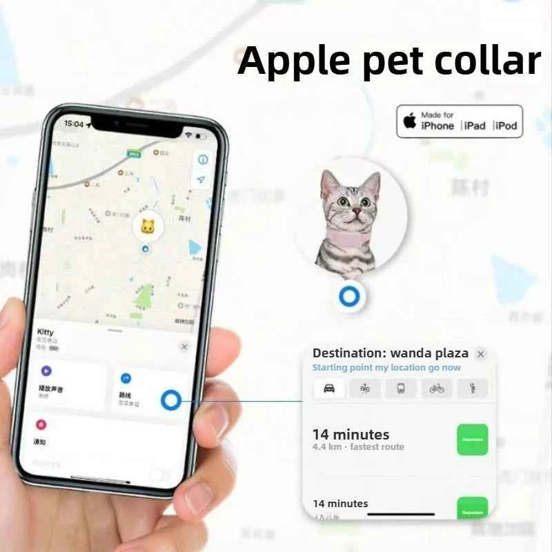 Pet Bluetooth GPS Tracker Dog Mini Tracking Movement Alert Collars Anti Lost Tracker for Cats and Puppies Remote Global Locator
