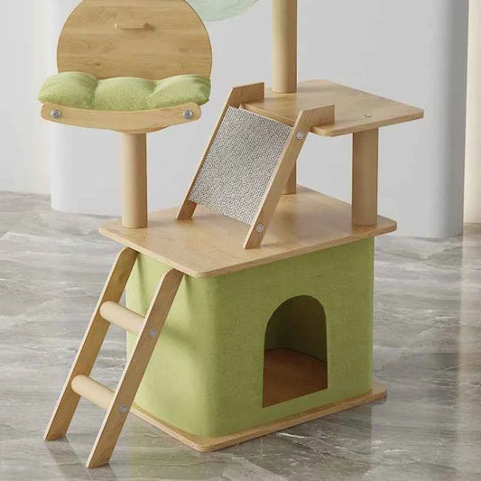 Cat Climbing Frame Cat Tree Integrated Large Wooden Cat Frame House Grab Post Space Cabin Cat Frame Cat Climbing Tree Cat Toys