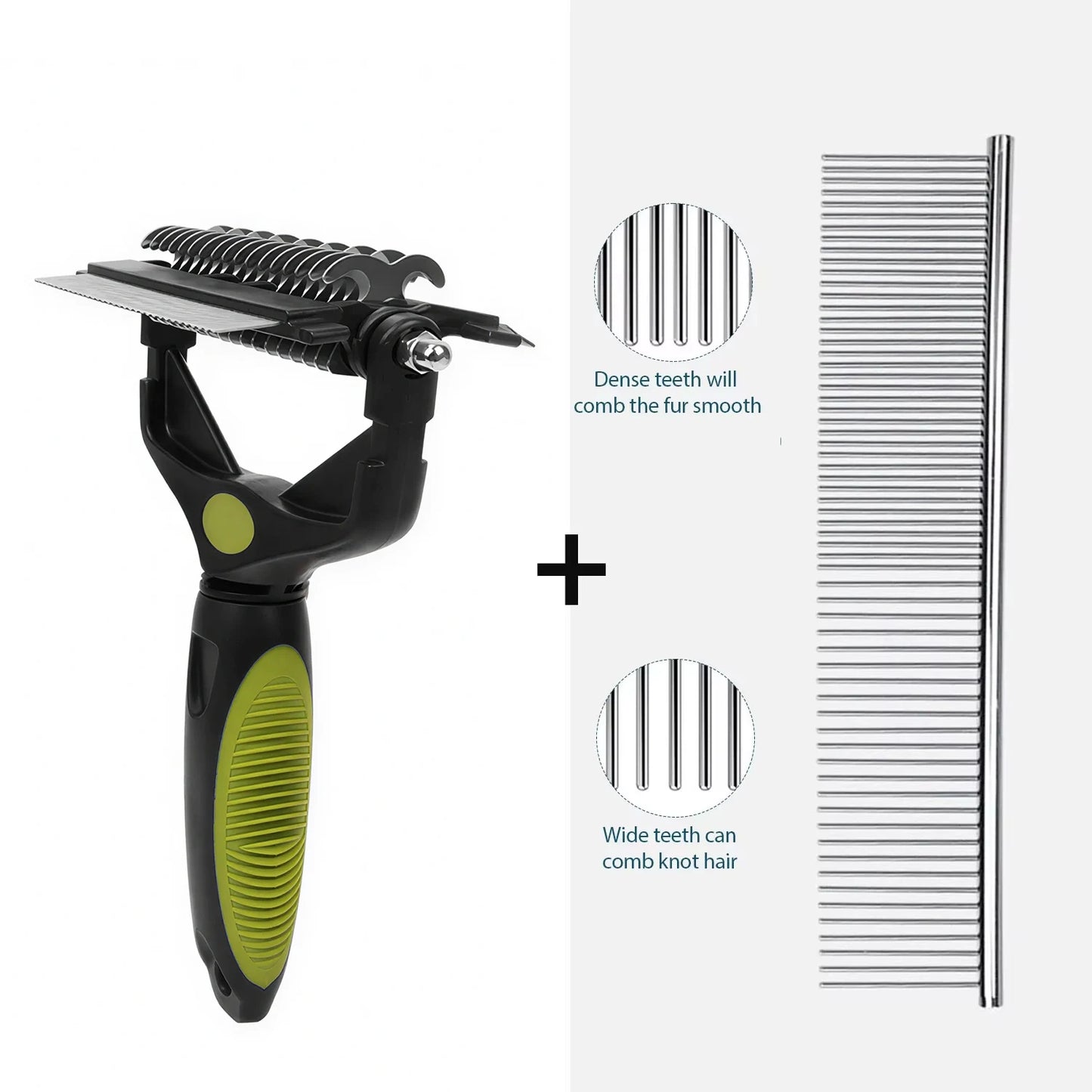 3 In 1 Pet Deshedding Brush Dog Hair Remover Pet Fur Knot Cutter Puppy Cat Comb Brushes Dogs Grooming Shedding Supplies