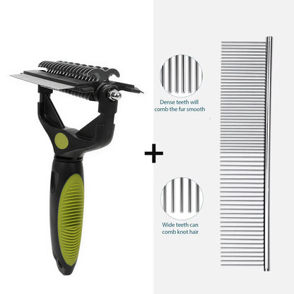 3 In 1 Pet Deshedding Brush Dog Hair Remover Pet Fur Knot Cutter Puppy Cat Comb Brushes Dogs Grooming Shedding Supplies