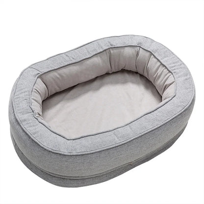 Non-Slip Breathable Dog Bed – Soft Linen Pet Bed for Small, Medium & Large Dogs - Bdba PK