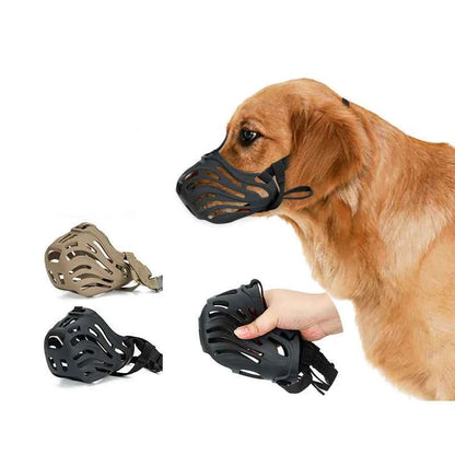 1pcs Dog Muzzle, Adjustable Dog Muzzle for Small to Medium Dogs, Breathable Mesh Mouth Guard – Comfort Fit, Secure Strap for Che