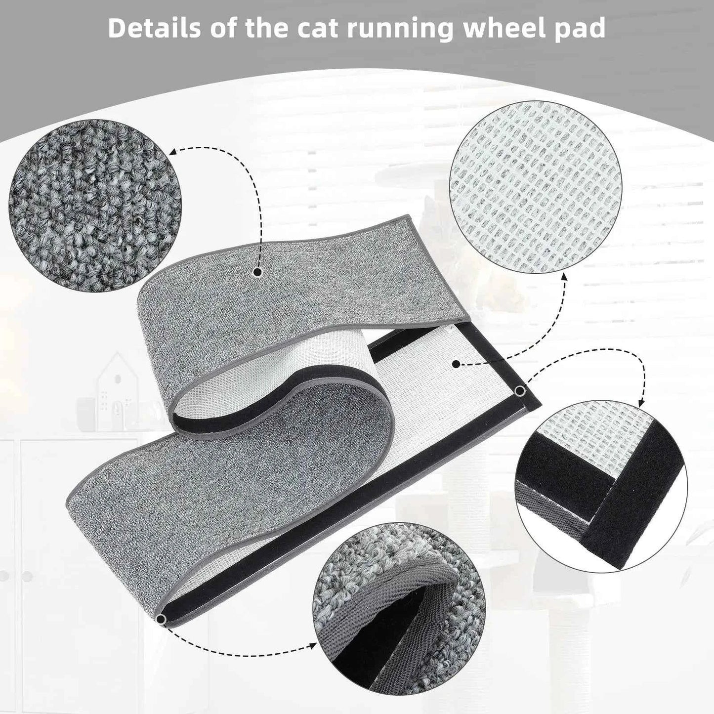 Cat Exercise Wheel Mat Non-Skid Felt Cushion for Running Wheel Base Reduces Noise Protects Floors Ideal Replacement Pad for Cats