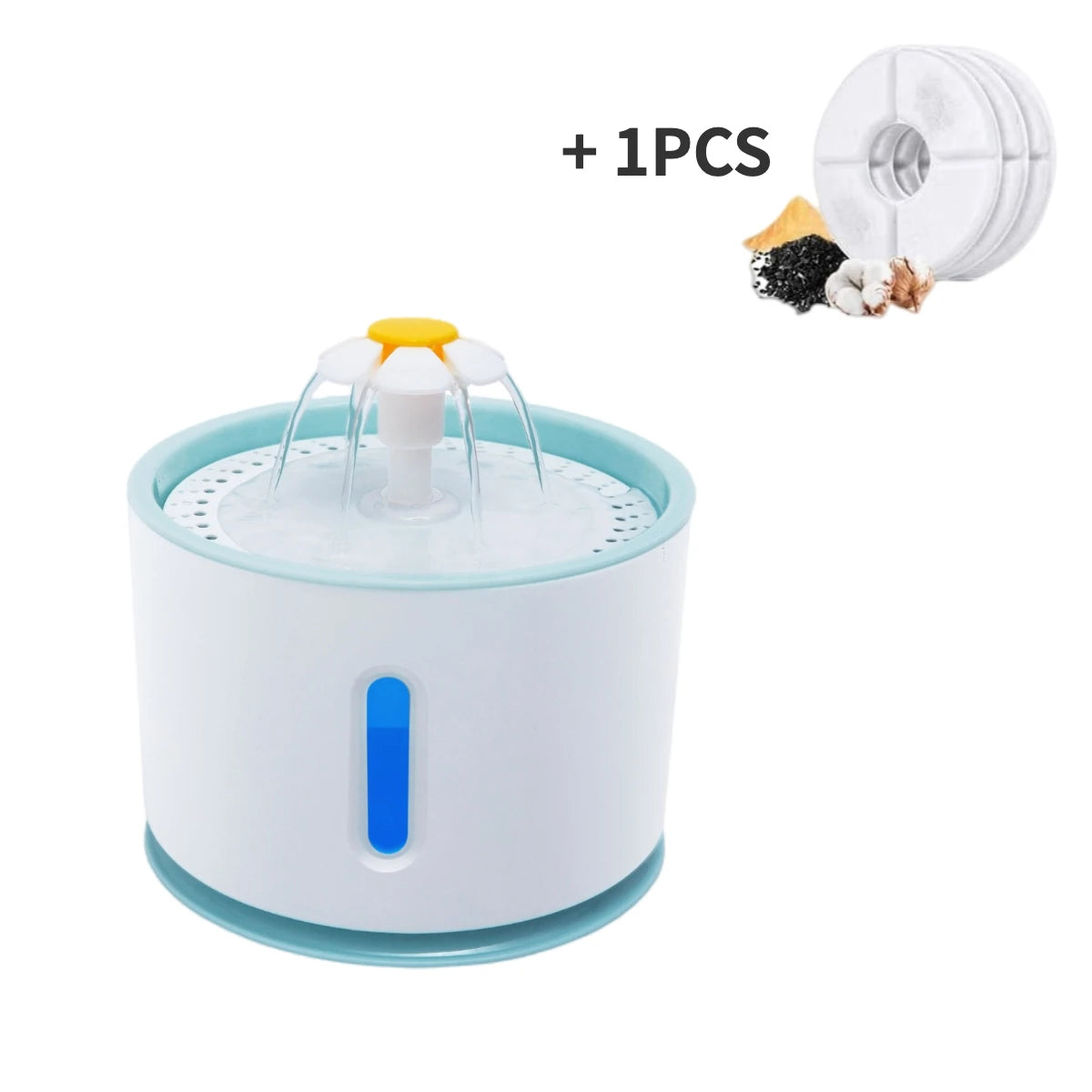 ATUBAN Cat Water Fountain, 81oz/2.4L Pet Water Fountain Replacement Filters Stainless Steel Automatic Drinking Fountain for Cats - Bdba PK