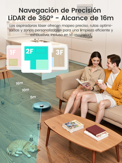 Lefant M3 Max Robot Vacuum, Robot Vacuum and Mop, 20000Pa Suction, Anti-Tangle Brushes, Dual Spinning Mop, Auto Mop Washing
