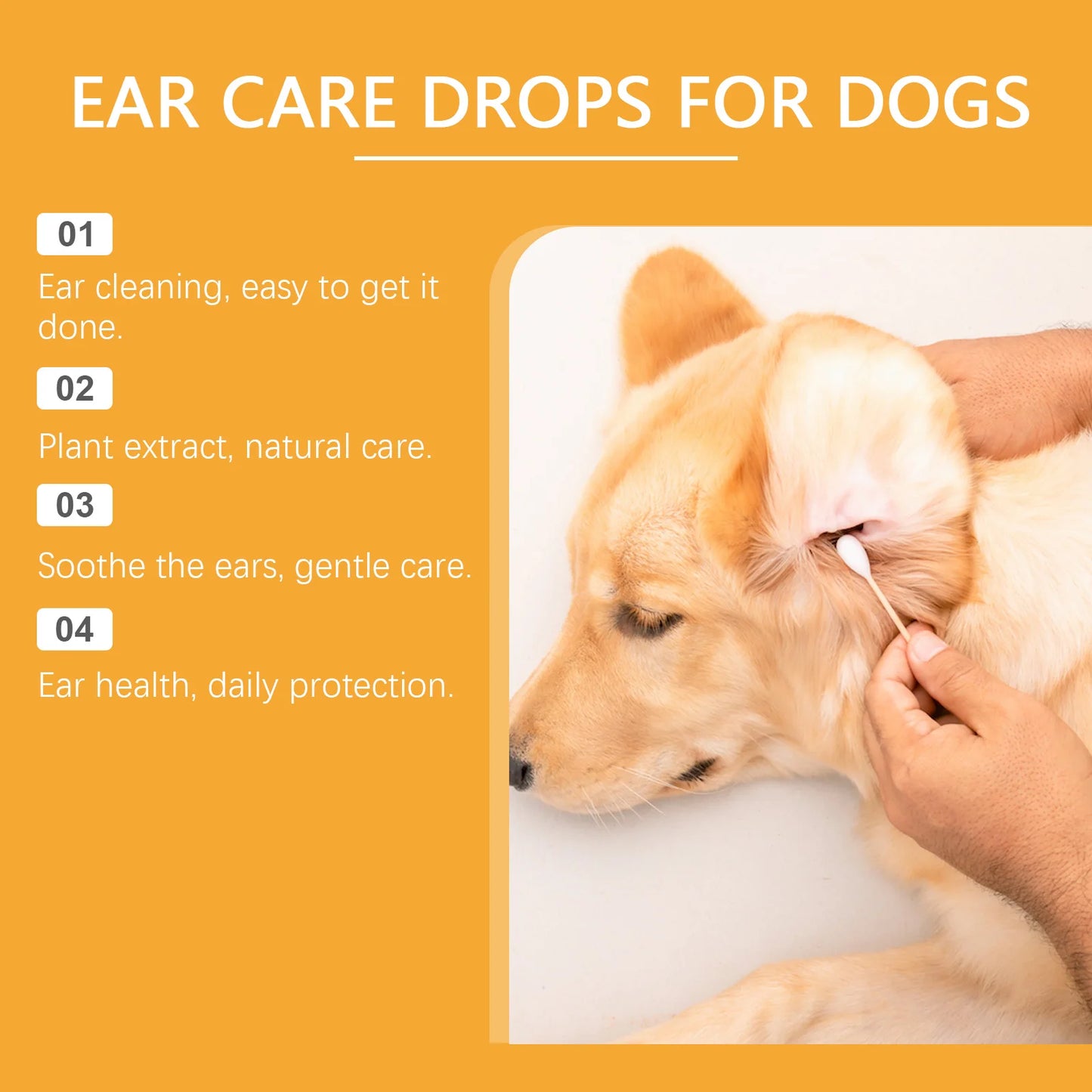 YEGBONG Dog Ear Care Drops – Anti-Fungal Itch Relief & Earwax Remover 60ml - Bdba PK