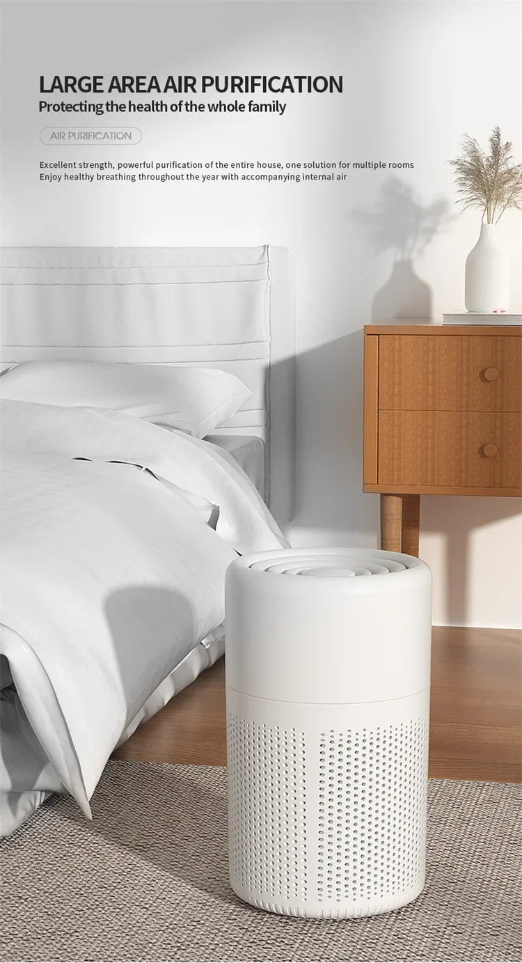 2024 New Portable USB Air Purifier Blue Anion Quickly Purifies the Environment and Can Add Essential Oils Low Noise Deodorizer