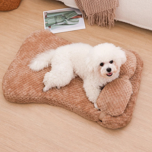 Full-Fill Winter Dog Bed with Detachable Pillow – Elastic Sofa Mat for Small Dogs & Cats - Bdba PK