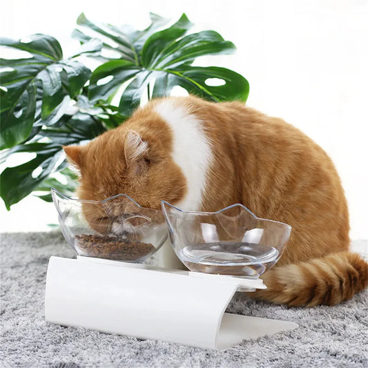 Non-Slip Double Cat Bowl Dog Bowl With Stand Pet Feeding Cat Water Bowl For Cats Food Pet Bowls For Dogs Feeder Product Supplies - Bdba PK