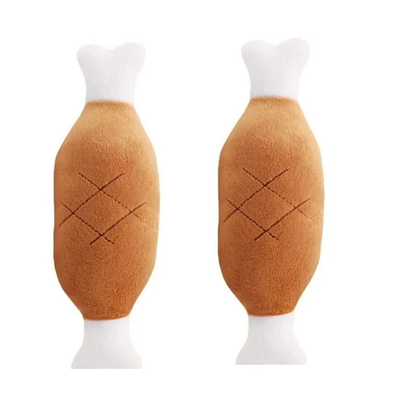 Dog Squeaky Toy Chicken Legs Bone Shape Pet Dog Plush Toy for Small Medium Large Dogs and Cats juguetes para perros