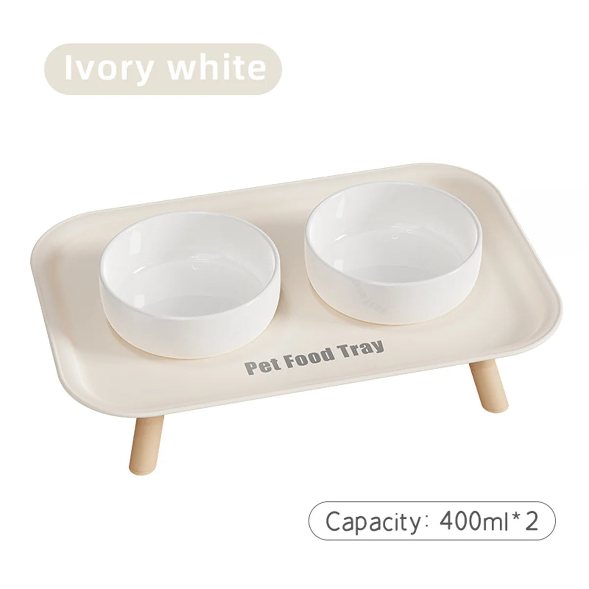 Pet Ceramic Bowl Double-Way Anti-Splash Anti-Flip Cat Dish Neck Protection Dog Bowl Water Bowl Prevent Spill Dog Feeder - Bdba PK