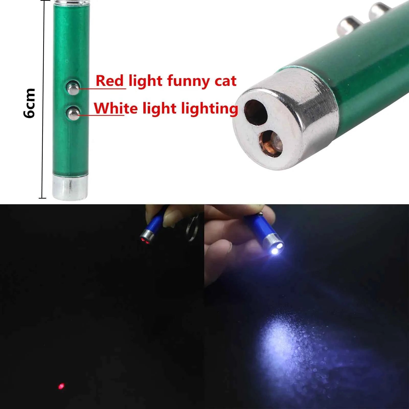 2pcs Laser Pointer Interactive Cat Toy Indoor Cat Fun Stick UV Flashlight LED Keychain Kitten Pet Training Play