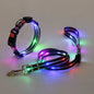 Dog Colorful Led Dog Luminous Collar Rechargeable Luminous Dog Rope Nylon Pvc Wrapped Tape Pet Luminous Collar