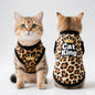 2025 Pet Cat Clothing Cat Vest Summer Cool Clothing Features "Cat King" Leopard Pattern Exclusive for Cute Pets Cat Lovers