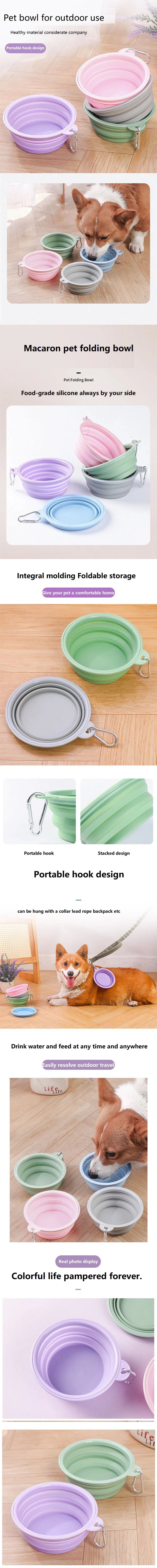 350ML Folding Dog Dish Collapsible Pet Bowl Water for Dog Drinking Bowl Cat Water Bowl Drinking Fountains for Dogs
