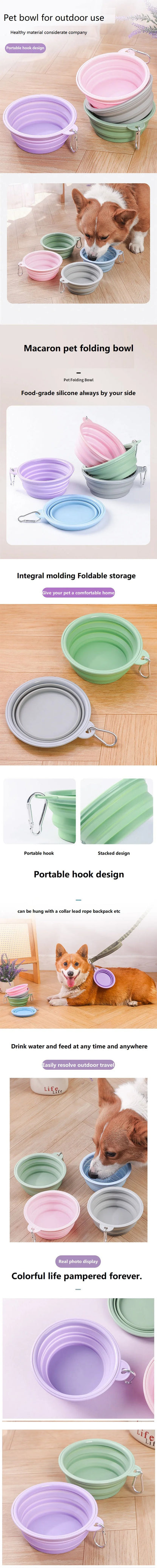 350ML Folding Dog Dish Collapsible Pet Bowl Water for Dog Drinking Bowl Cat Water Bowl Drinking Fountains for Dogs