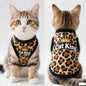 2025 Pet Cat Clothing Cat Vest Summer Cool Clothing Features "Cat King" Leopard Pattern Exclusive for Cute Pets Cat Lovers