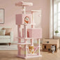 Tall Multi Level Cat Tree Condo with Scratching Posts Perches Caves Hammock and Toys