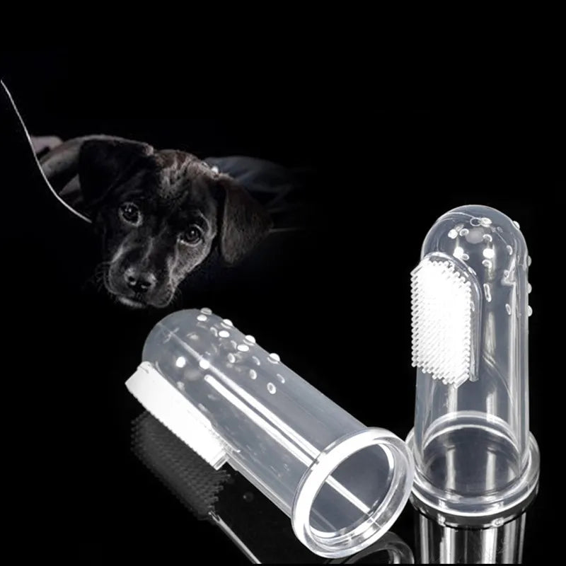 5pcs Soft Finger Pet Toothbrush Teddy Dog Brush Off Bad Breath Tartar Teeth Care Dogs Cat Tooth Brush