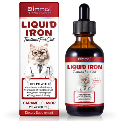 AEVYVKV Liquid Iron Supplement for Cats – Caramel Flavour Treatment for Iron Deficiency & Red Blood Cell Support - Bdba PK