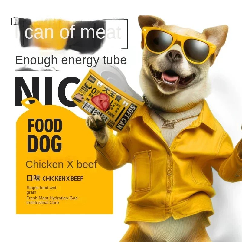 Chicken & Beef Mix Wet Dog Food Snack – Nutrition Supplement Sealed Meat Bag (50g) - Bdba PK