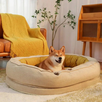 Non-Slip Breathable Dog Bed – Soft Linen Pet Bed for Small, Medium & Large Dogs - Bdba PK