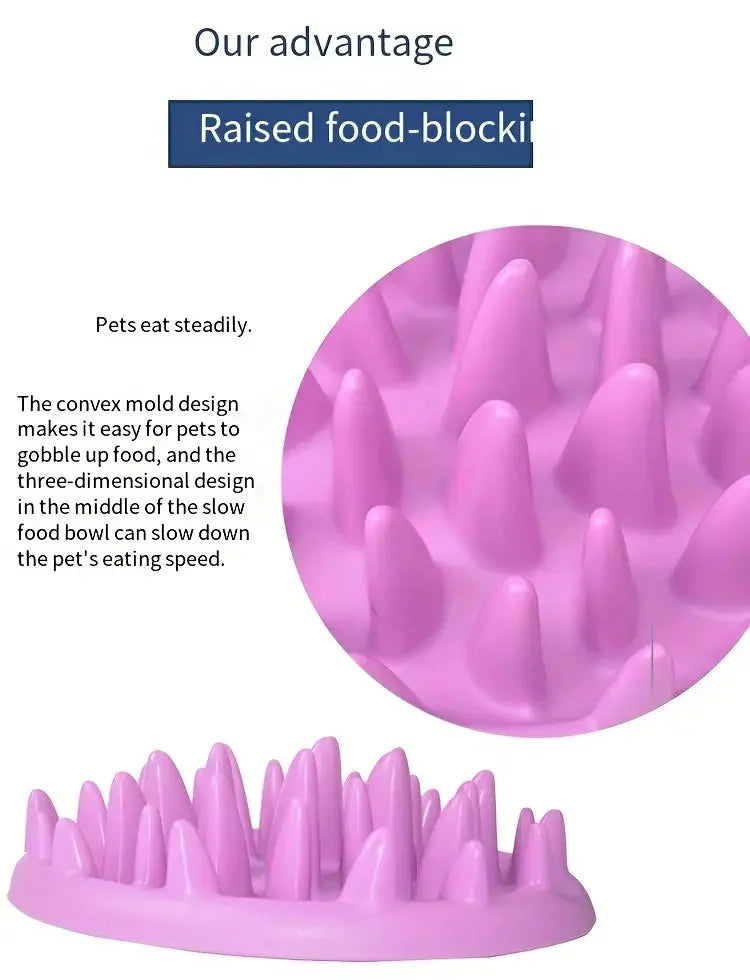 Jungle pet Slow Food Bowl: PP Material, Suitable for dog Cats, Encourages Slow Eating, and Promotes Digestion