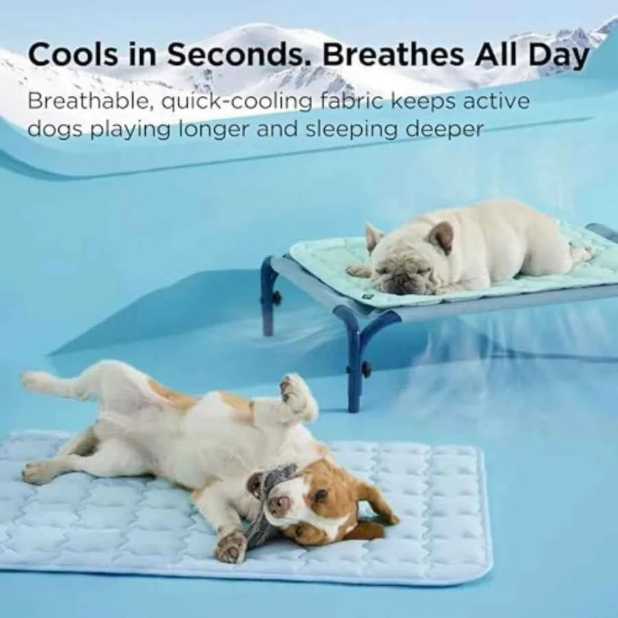 Cooling Dog Mat Extra Large,  XL Thin Breathable Cold Crate Pad for Pet, Portable Washable Kennel Bed for Summer Activ