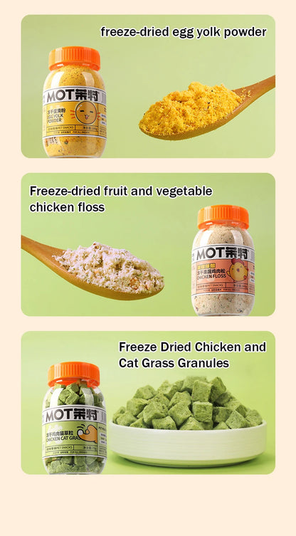 Freeze Dried Chicken Pellets Egg Yolk Quail Salmon Cod Duck Chicken Breast Duck Pellets Mixed Pet Snack